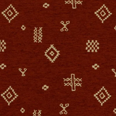 New Divya in Russet, a patterned woven fabric in polyester. Ideal for sofas, chairs and headboards. Order samples at InteriorDecorating.com